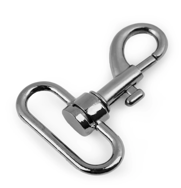 Karabiner Nickel Schwarz - 38 mm